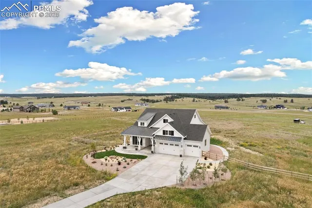 a view of a lake with a big yard