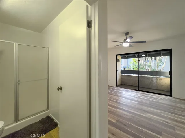 a view of an empty room and window