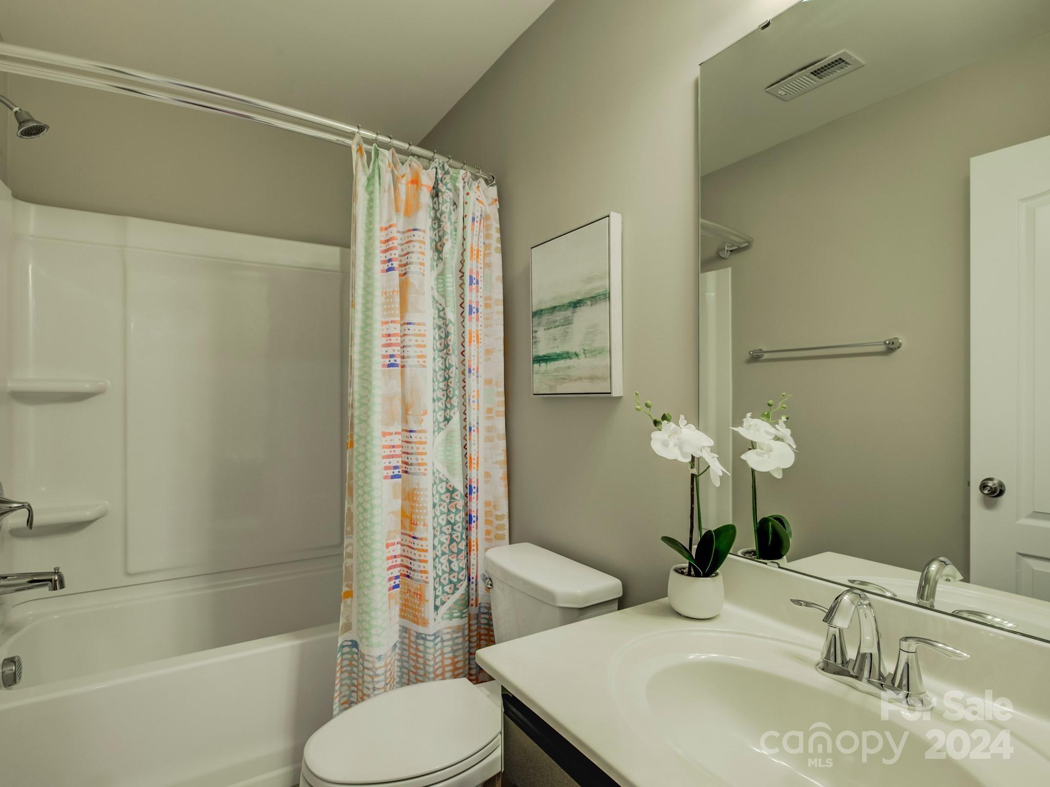 405 Cotton Field Road Indian Land, SC 29707 - Photo 35 of 48 a bathroom with a granite countertop sink toilet and shower