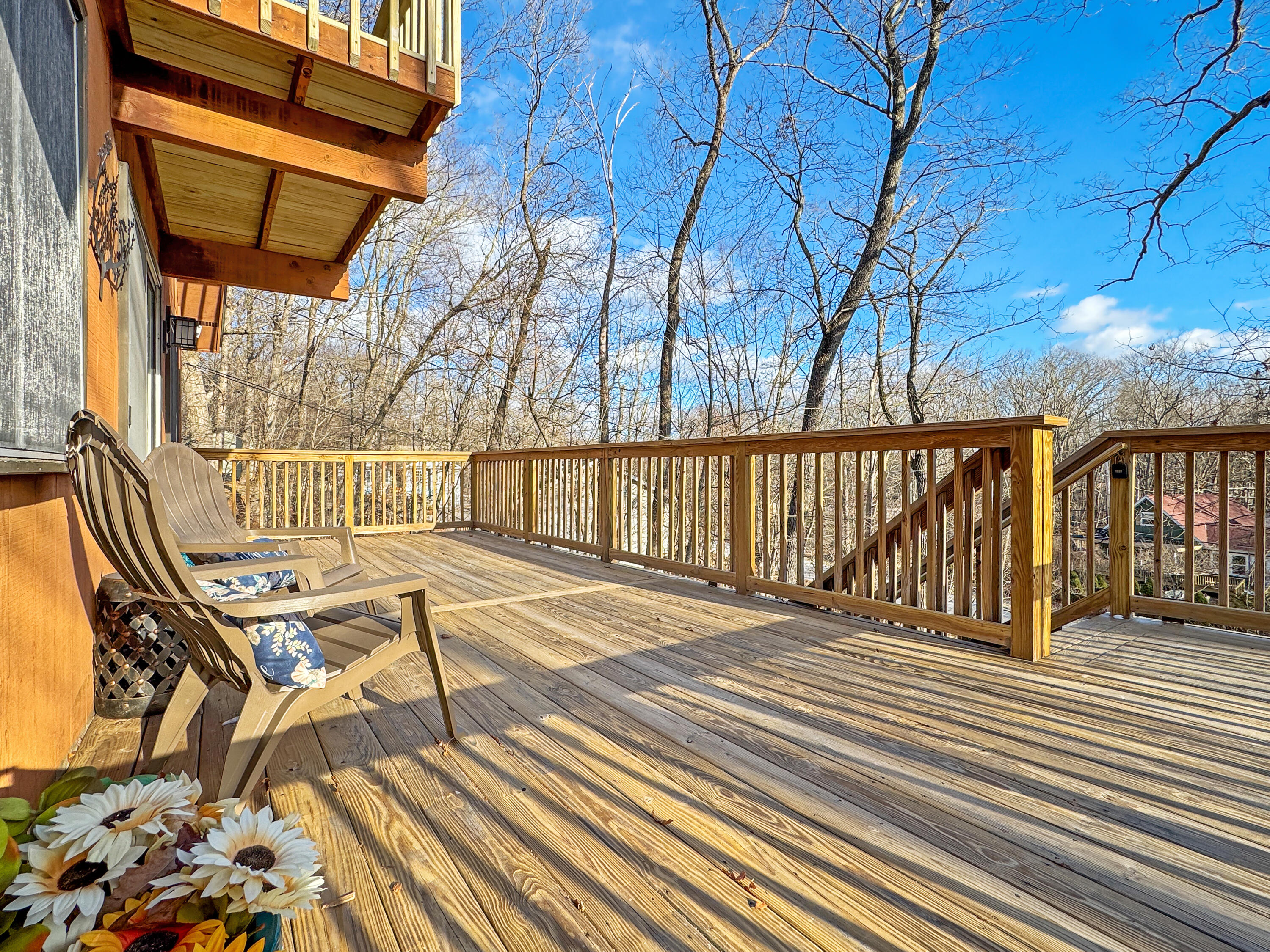 1037 Porter Drive Bushkill, PA 18324 - Photo 26 of 45 a view of balcony with wooden floor