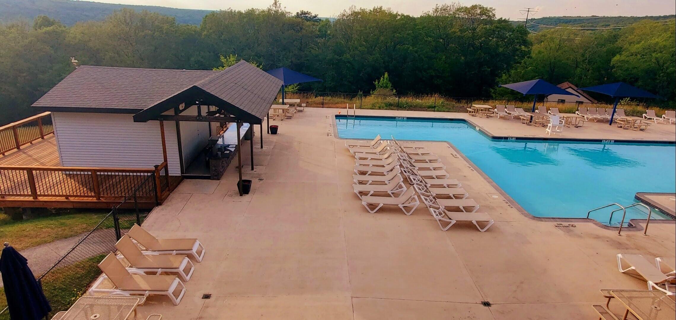 1037 Porter Drive Bushkill, PA 18324 - Photo 42 of 45 a view of a patio with swimming pool
