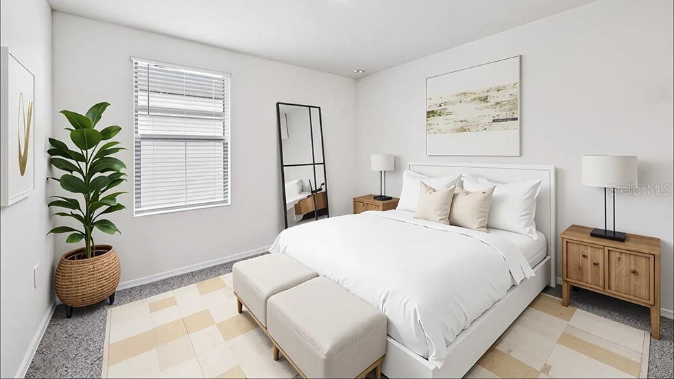 4671 Southwest 51st Terrace Gainesville, FL 32608 - Photo 10 of 15 a bedroom with a bed a potted plant and a window