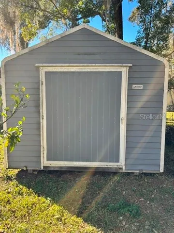 a backyard of a house