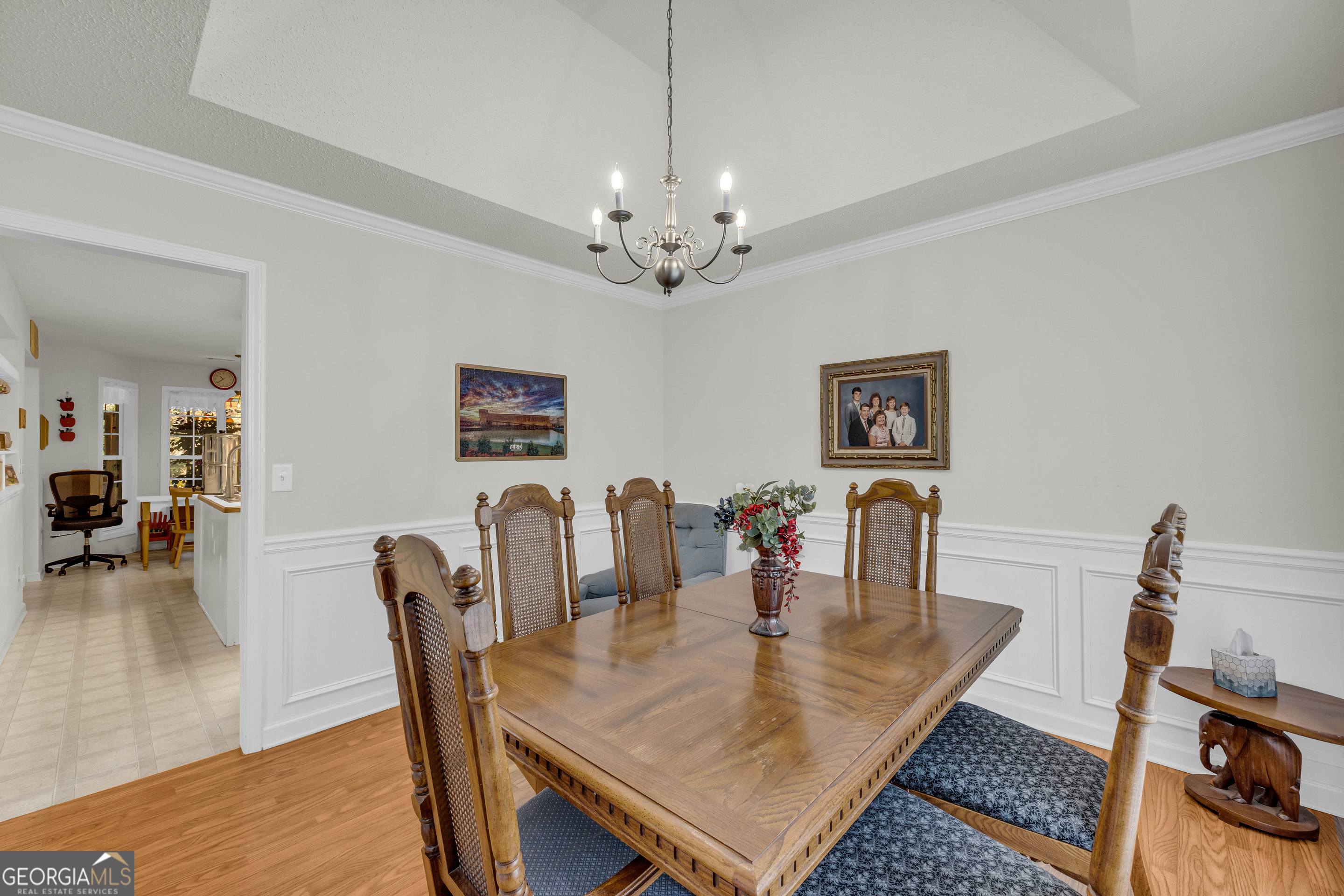 357 Sundew Lane Mount Airy, GA 30563 - Photo 14 of 53 a view of a dining room with furniture and wooden floor