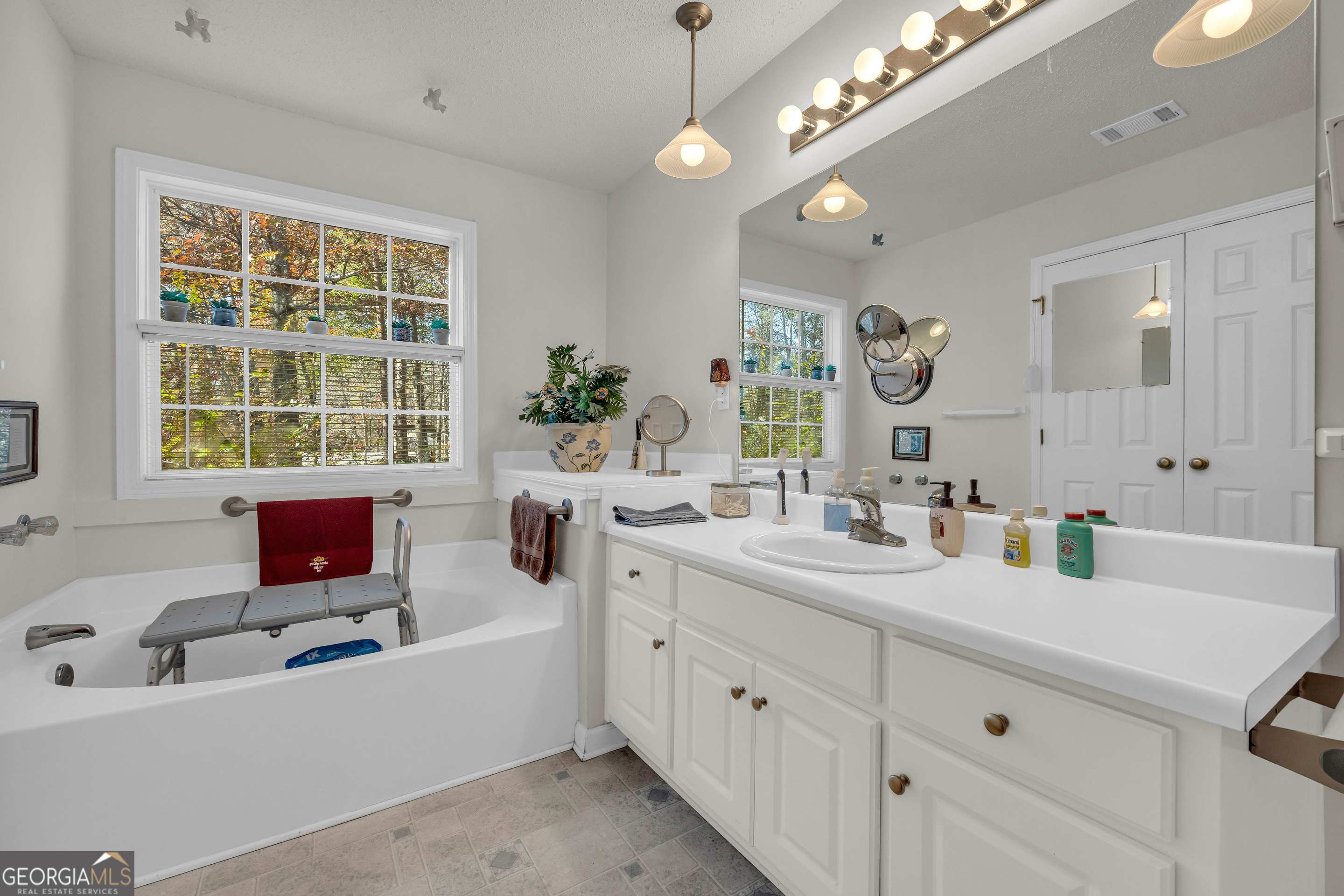 357 Sundew Lane Mount Airy, GA 30563 - Photo 5 of 53 a bathroom with a tub a sink and a window