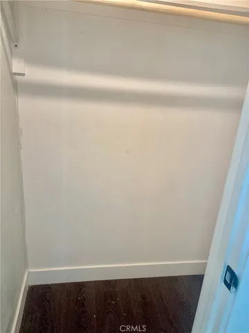 a view of small space with racks on the wall