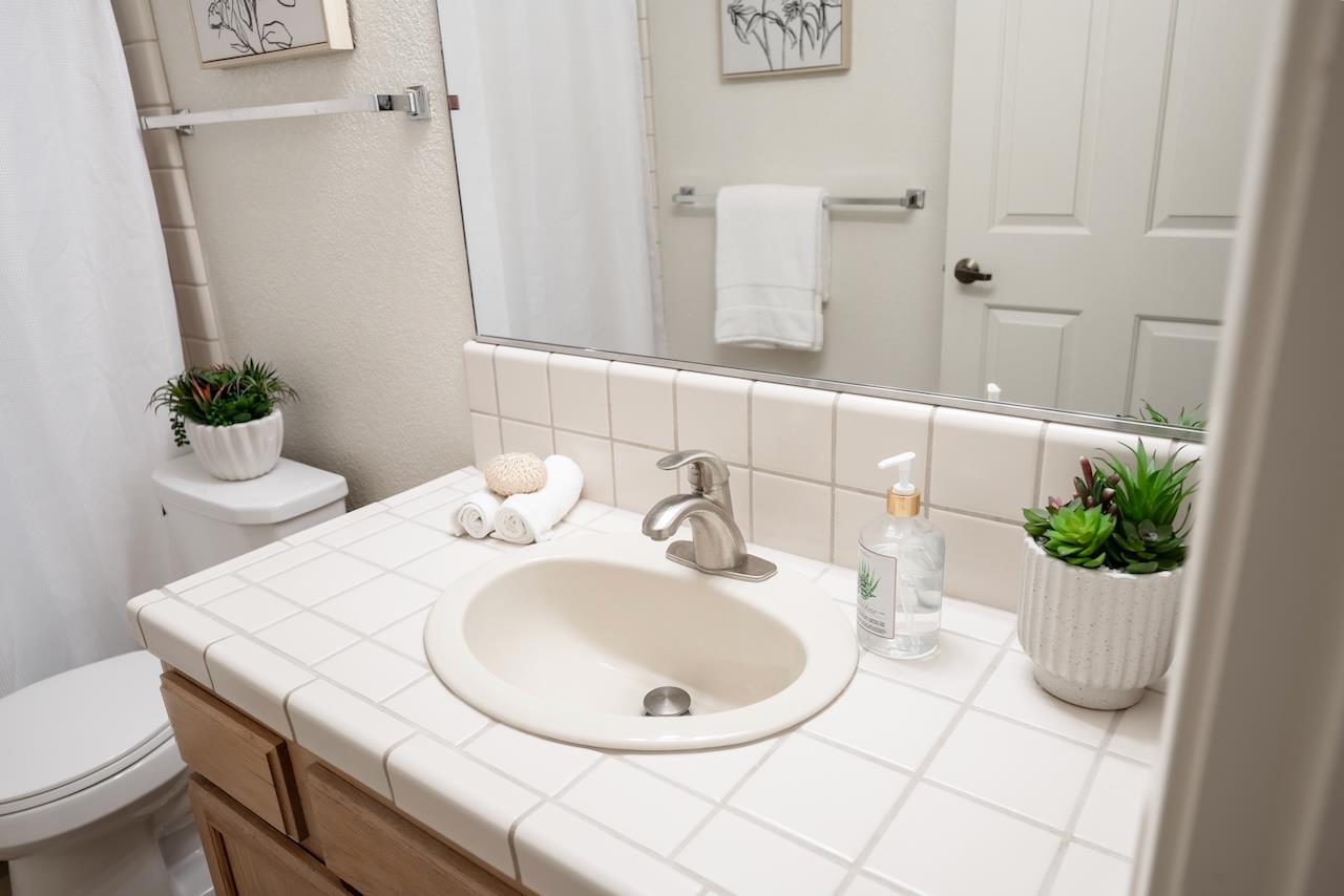 160 Seascape Ridge Drive Aptos, CA 95003 - Photo 50 of 61 a bathroom with a sink and a mirror