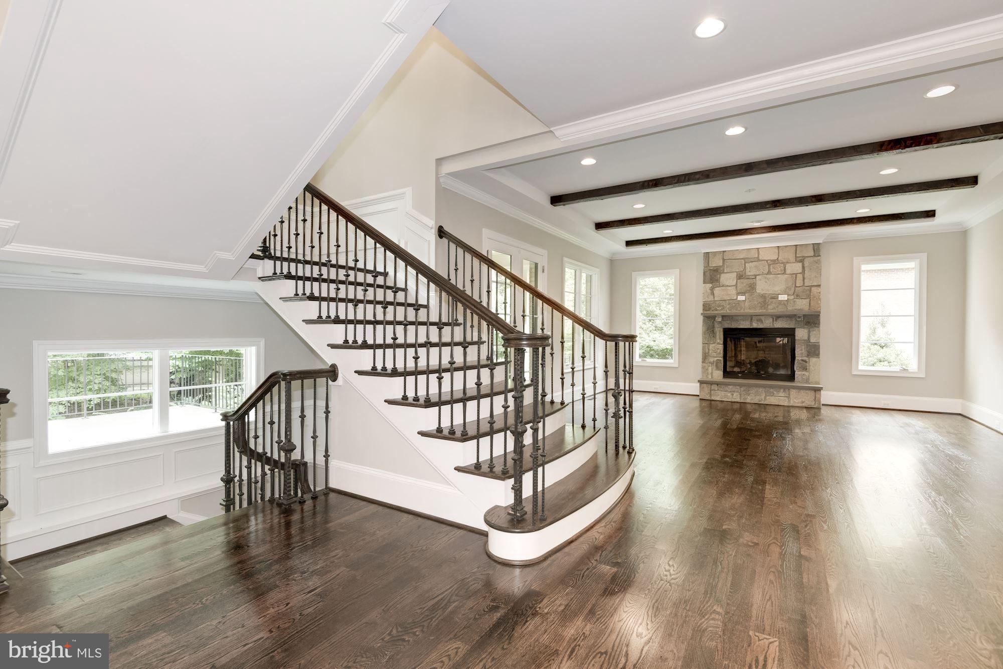 7112 Benjamin Street McLean, VA 22101 - Photo 10 of 32 Rear Wide Staircase to Upper and Lower Levels