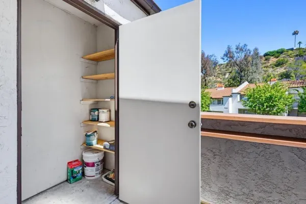 a view of storage and utility room