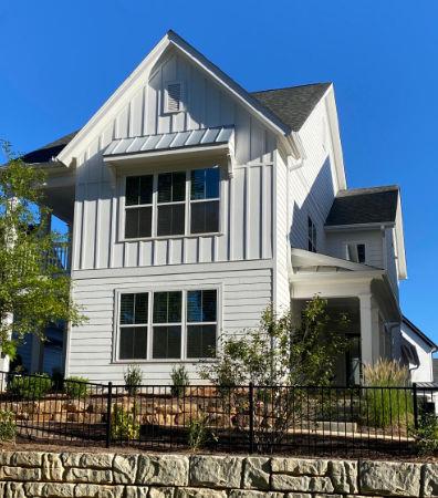 a front view of a house