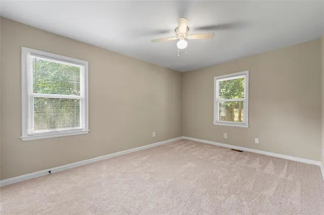 an empty room with a window