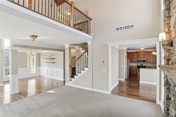 a view interior of a house and wooden floor