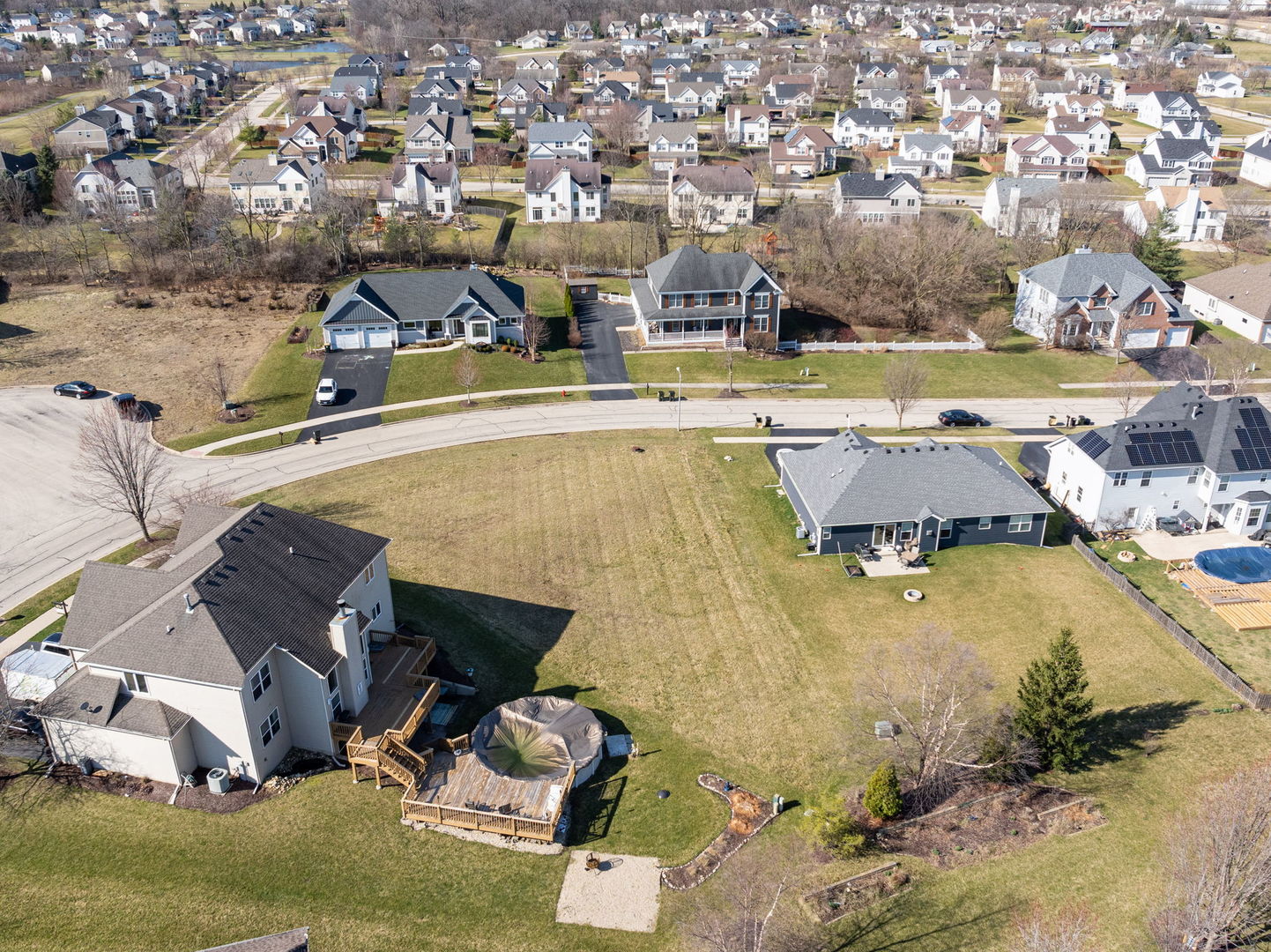 762 Greenfield Turn Yorkville, IL 60560 - Photo 4 of 9 an aerial view of a house with a swimming pool