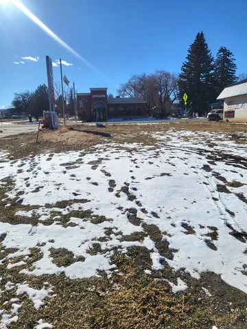a view of a yard with a house