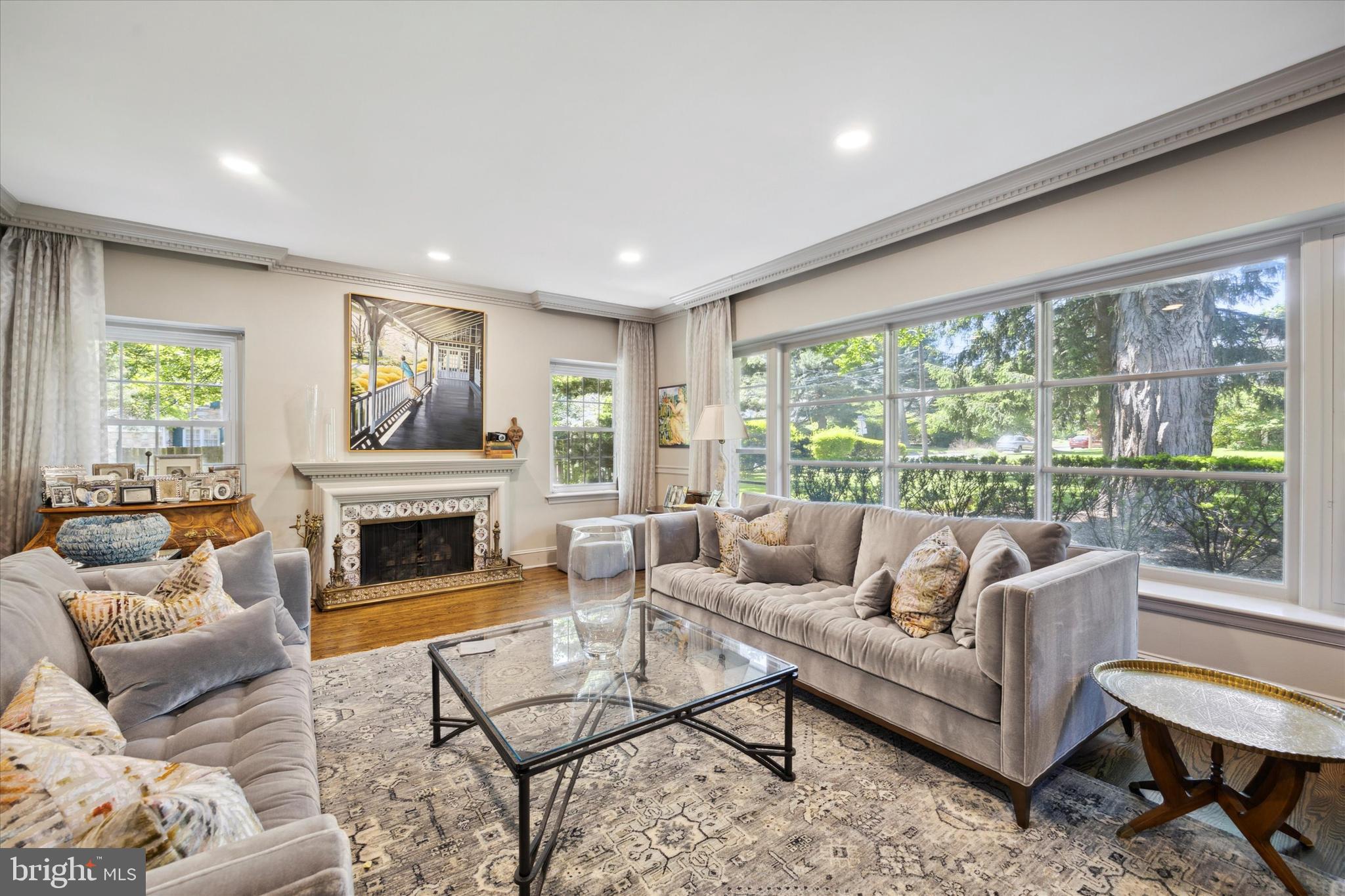 8301 Fairview Road Elkins Park, PA 19027 - Photo 6 of 57 Gas-burning fp w original mercer tile surround