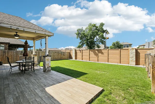 a view of a backyard with a garden