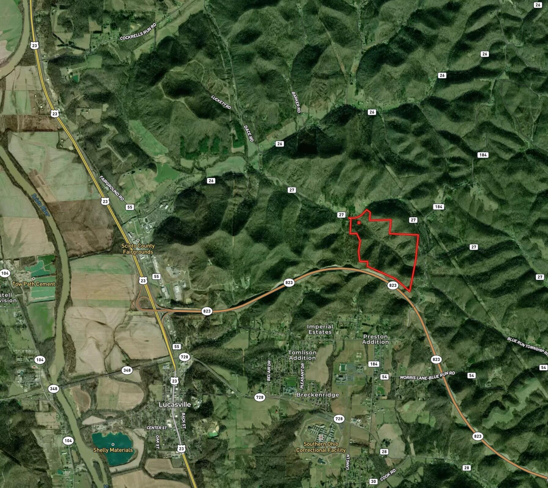 0 Millers Run-Back Run Road Lucasville, OH 45648 - Photo 23 of 24 23 - Property Location