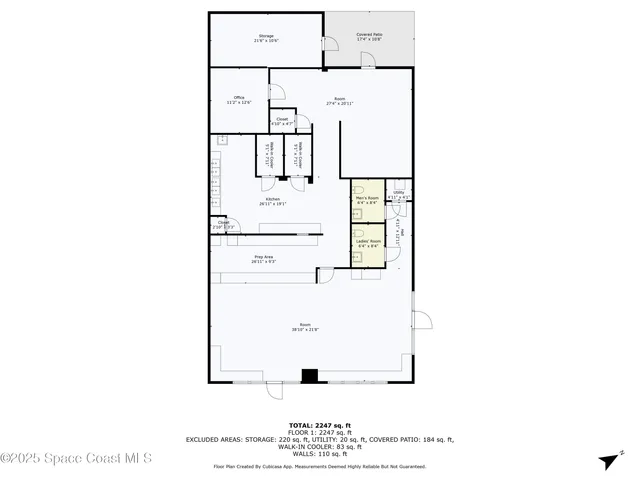 an aerial view of a building with outdoor space