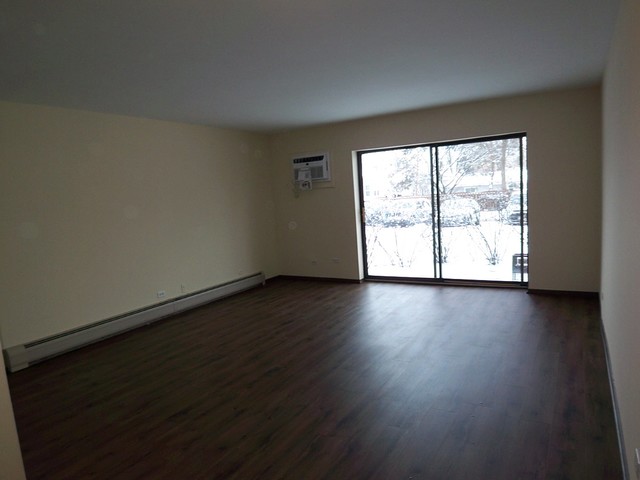 235 North Mill Road, Unit 106B Addison, IL 60101 - Photo 10 of 24 a view of an empty room with wooden floor and a window