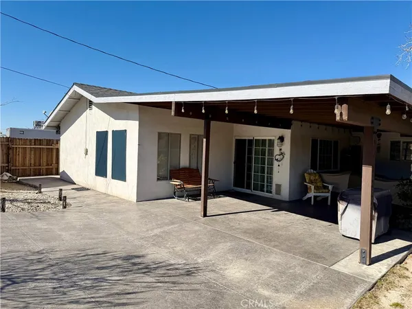 a view of a house with patio