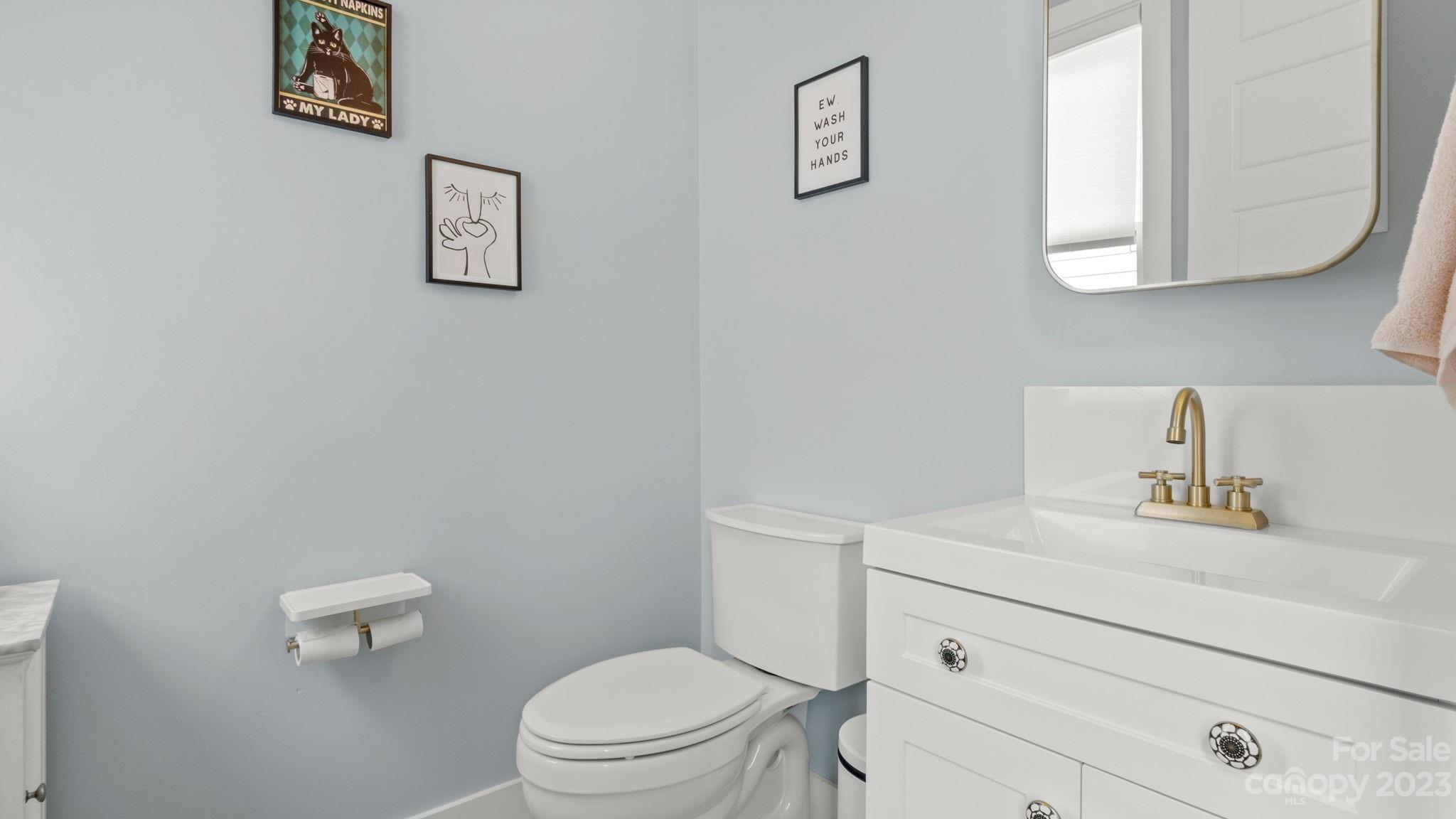 1111 Therns Ferry Drive Fort Mill, SC 29708 - Photo 6 of 39 a bathroom with a toilet a sink and mirror