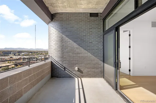 a view of a city from a balcony