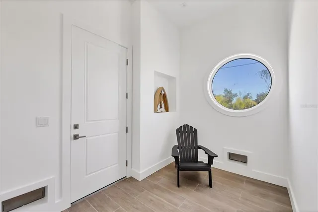 a view of an entryway with staircase