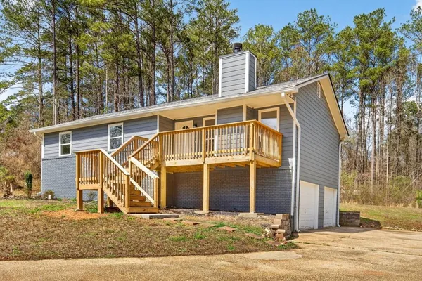 a view of a house with a porch