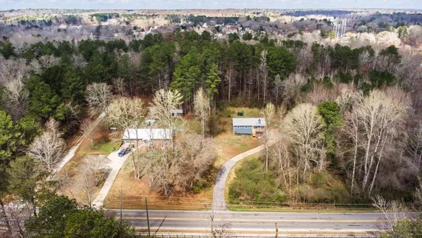 an aerial view of multiple house