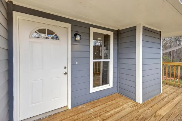 a view of front door of house