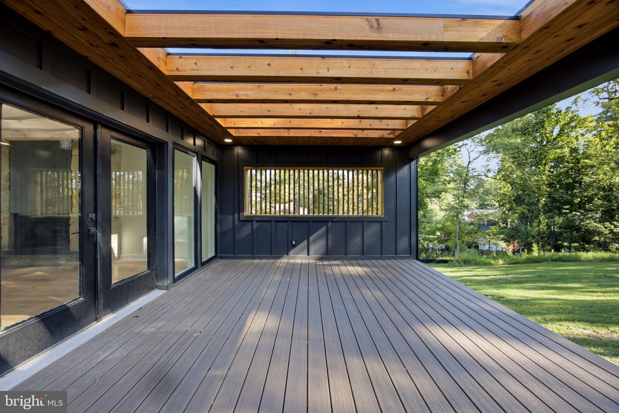 Modern deck with scenic views.