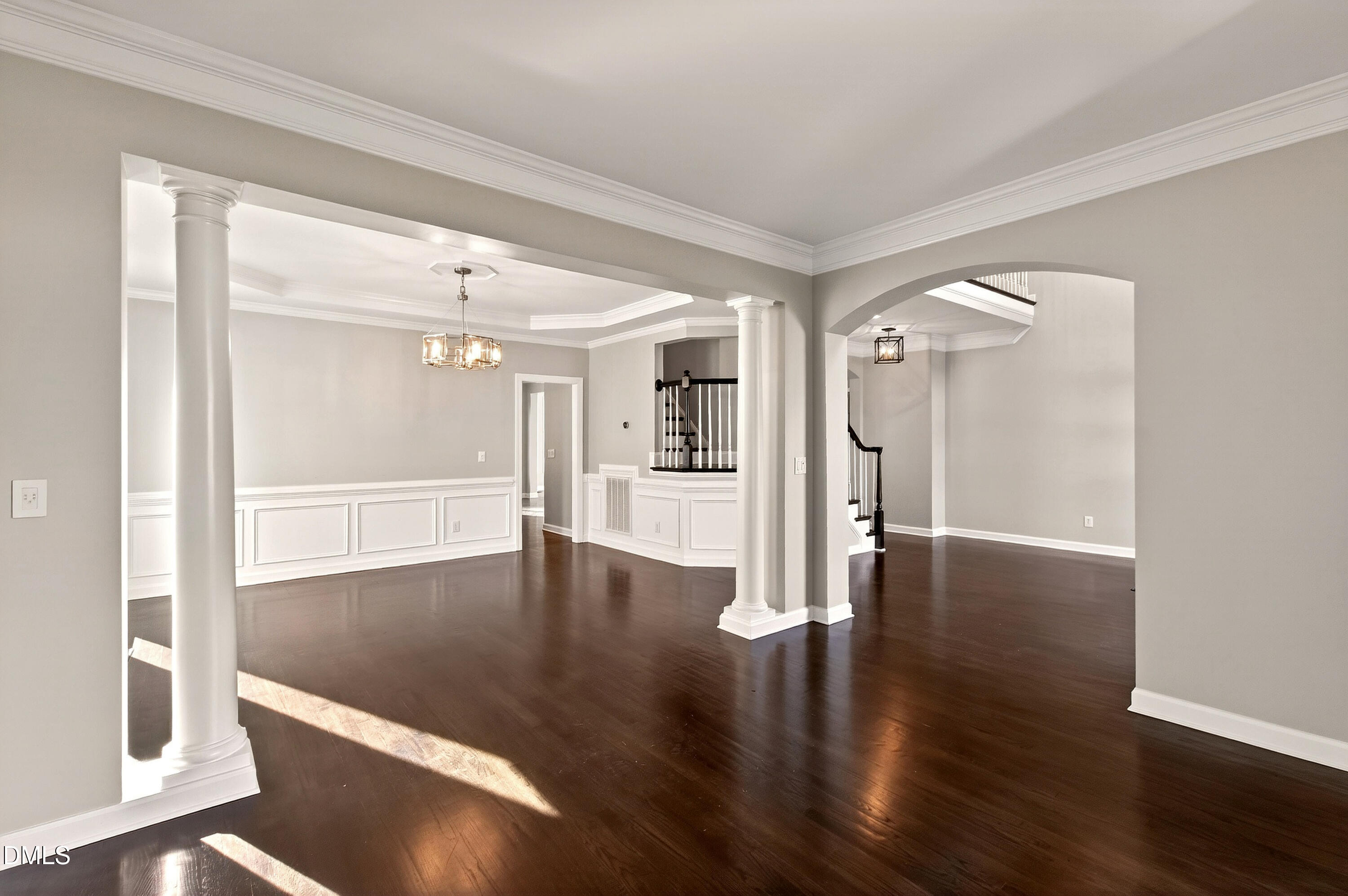 12408 Cilcain Court Raleigh, NC 27614 - Photo 11 of 80 a view of a hallway with wooden floor
