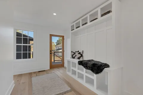 a view of a entryway in a house