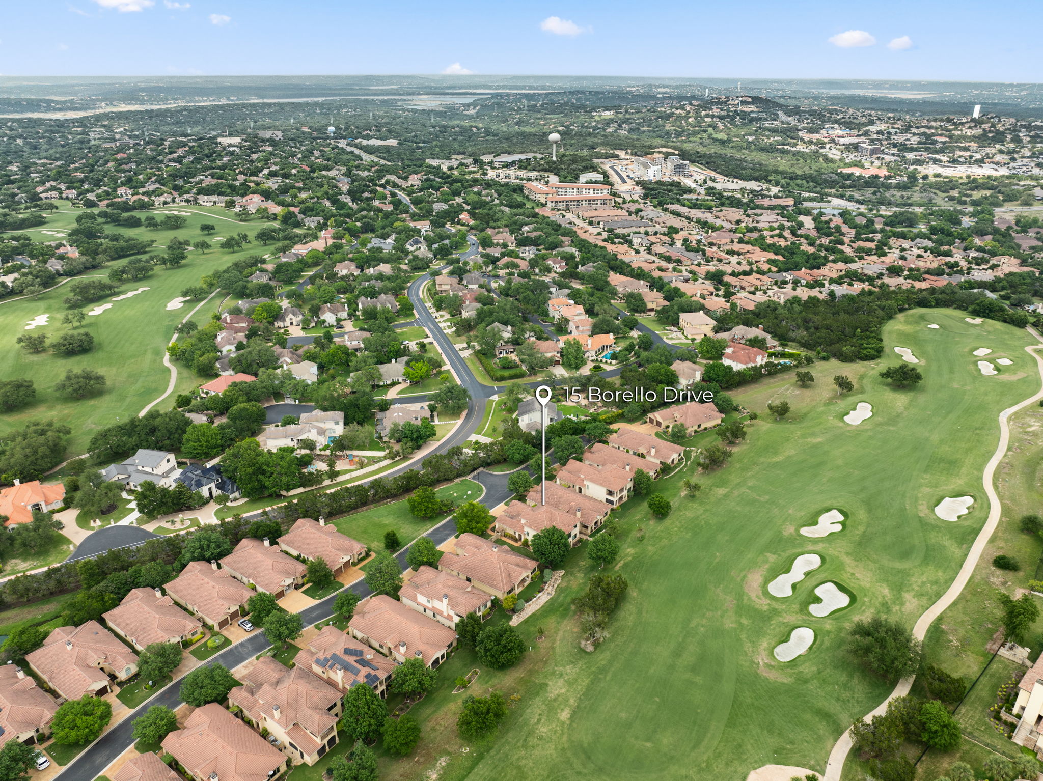 15 Borello Drive Austin, TX 78738 - Photo 36 of 36 an aerial view of residential houses with outdoor space