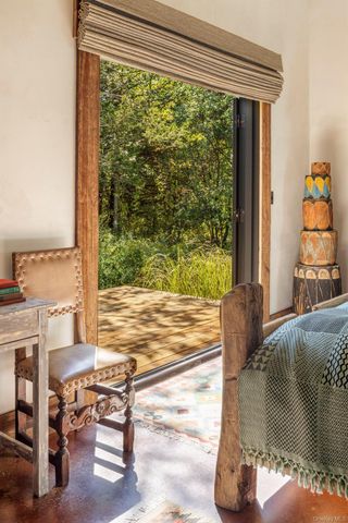 a kitchen view of a fireplace