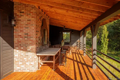 a front view of a house with balcony