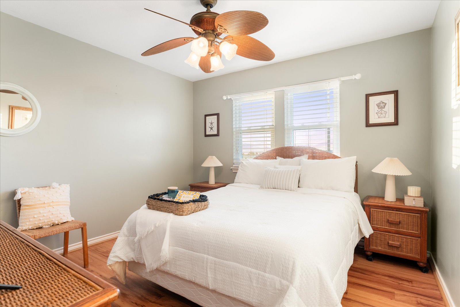 24043 Termini-San Luis Pass Road Galveston, TX 77554 - Photo 20 of 26 a bedroom with a bed and wooden floor