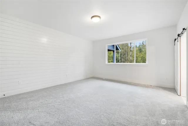 an empty room with a window