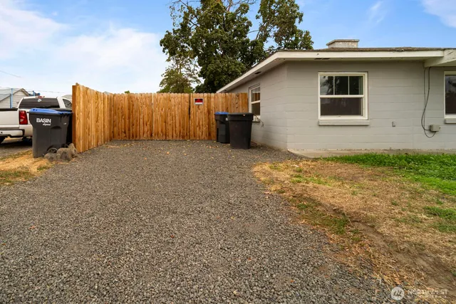 a backyard of a house