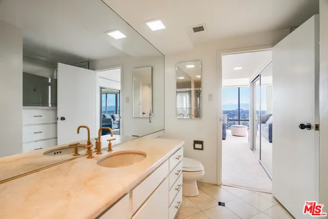 a view of an ocean from a city