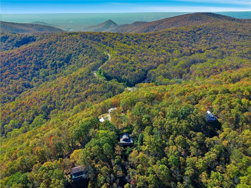 a view of city and mountain