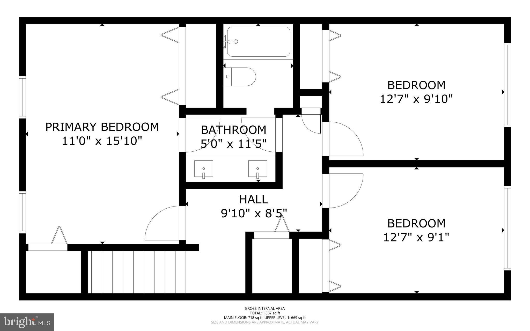 5468 Gloucester Road Columbia, MD 21044 - Photo 41 of 41 Upper Level Floor Plan
