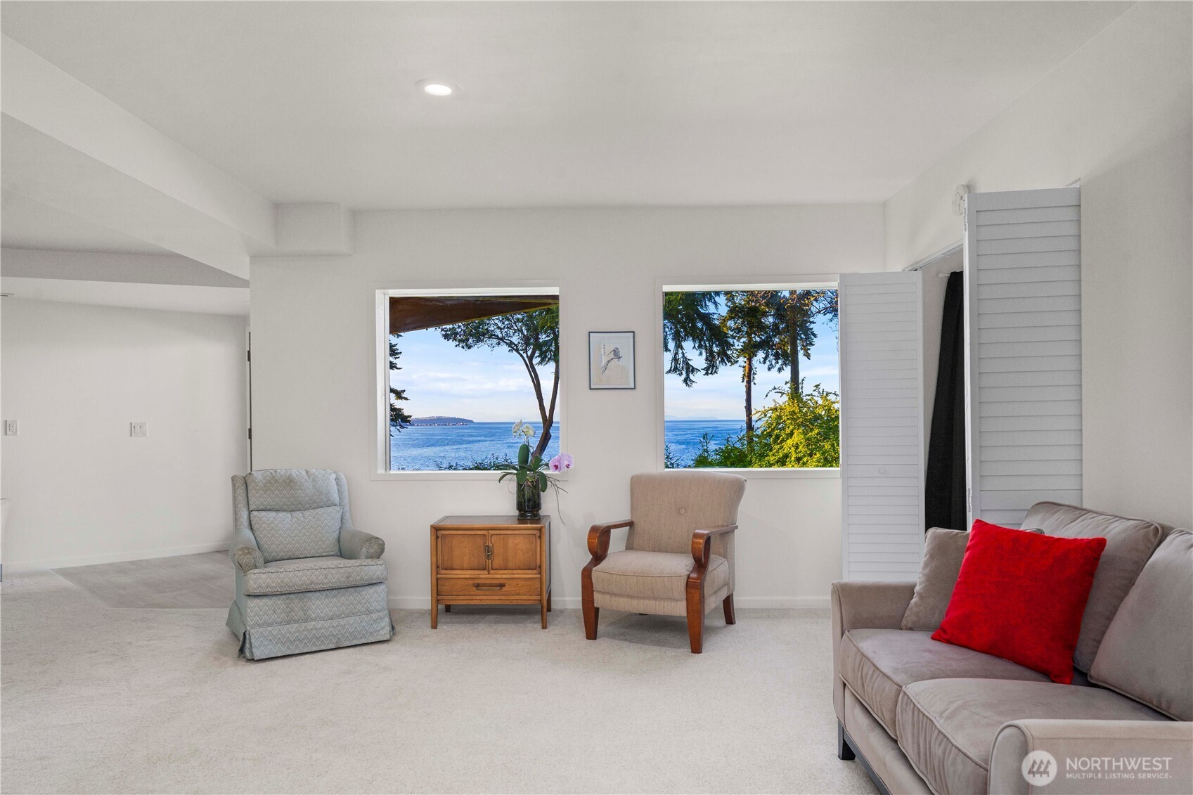 491 Bachelor Road Sequim, WA 98382 - Photo 27 of 39 a living room with furniture and a large window