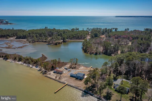 an aerial view of a houses with ocean view