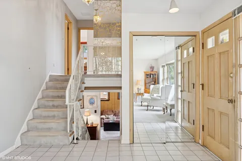 a view of entryway with livingroom and furniture