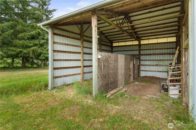 a view of backyard of house