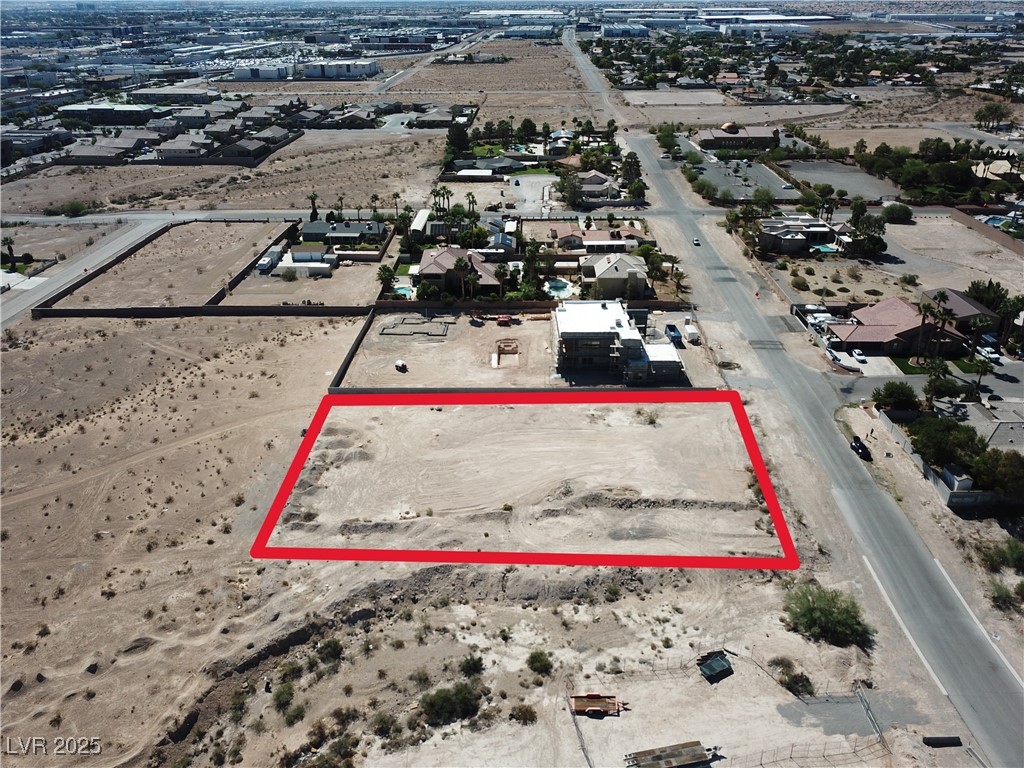 Lindell Road Las Vegas, NV 89118 - Photo 3 of 4 View of property location with property boundaries highlighted and a desert landscape