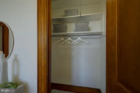 a close view of closet