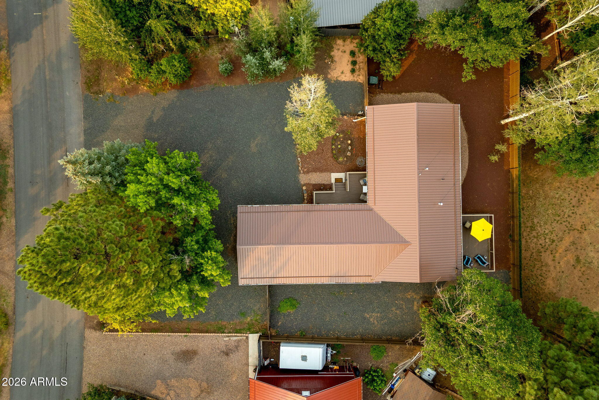 5145 Drifting Snow Loop Pinetop, AZ 85935 - Photo 35 of 37 an aerial view of a house with a garden