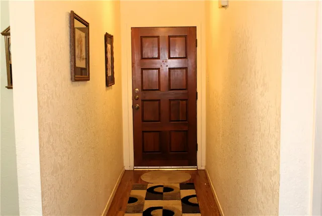 a view of front door of house